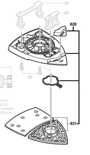 Plateau de ponçage pour PSM 160 A